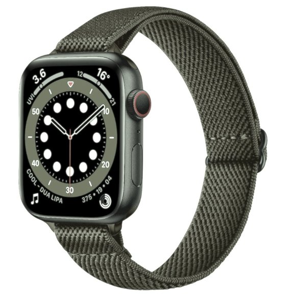 Apple Watch SLIM Nylon Band - ARMY GREEN - 38mm/40mm/41mm - Picture 2 of 6